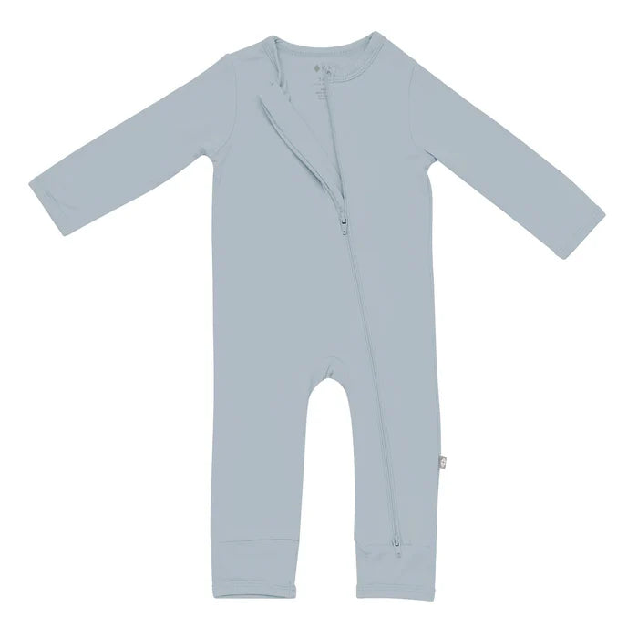 KYTE BABY ZIPPERED ROMPER IN FOG