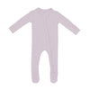 KYTE BABY RIBBED ZIPPERED FOOTIE IN WISTERIA