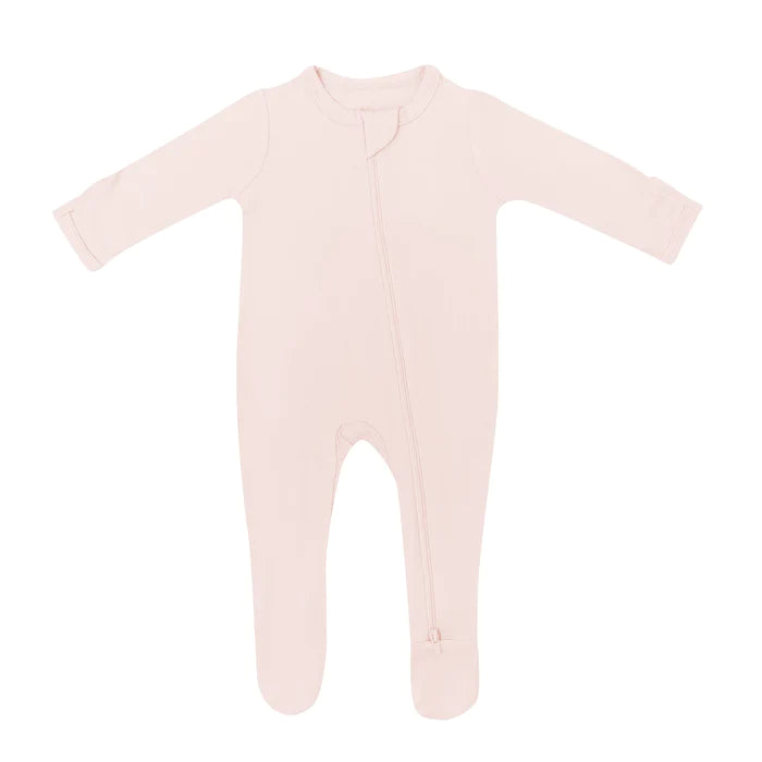 KYTE BABY ZIPPERED FOOTIE BLUSH