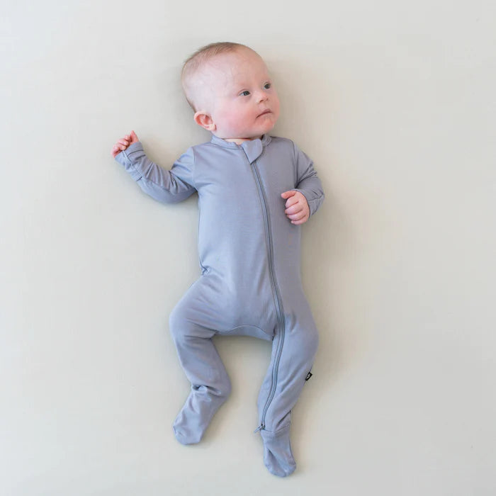 KYTE BABY ZIPPERED FOOTIE HAZE