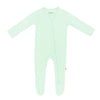 KYTE BABY ZIPPERED FOOTIE IN MINT