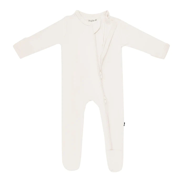 KYTE BABY ZIPPERED FOOTIE OAT