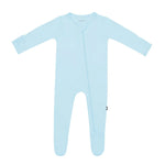 KYTE BABY ZIPPERED FOOTIE IN POWDER