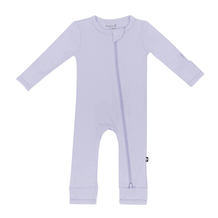 KYTE BABY ZIPPERED ROMPER IN LILAC