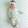 KYTE BABY ZIPPERED ROMPER IN MINT