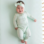 KYTE BABY ZIPPERED ROMPER IN MINT