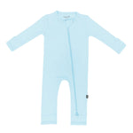 KYTE BABY ZIPPERED ROMPER IN POWDER