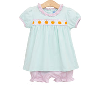 Pumpkin Rowe Bloomer Set