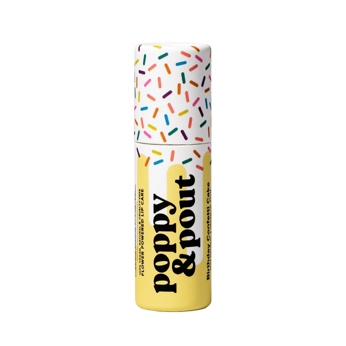 POPPY & POUT BIRTHDAY CONFETTI CAKE LIP BALM YELLOW