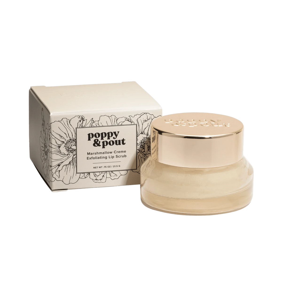 POPPY & POUT LIP SCRUB MARSHMELLOW CREME