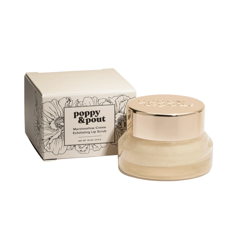 POPPY & POUT LIP SCRUB MARSHMELLOW CREME