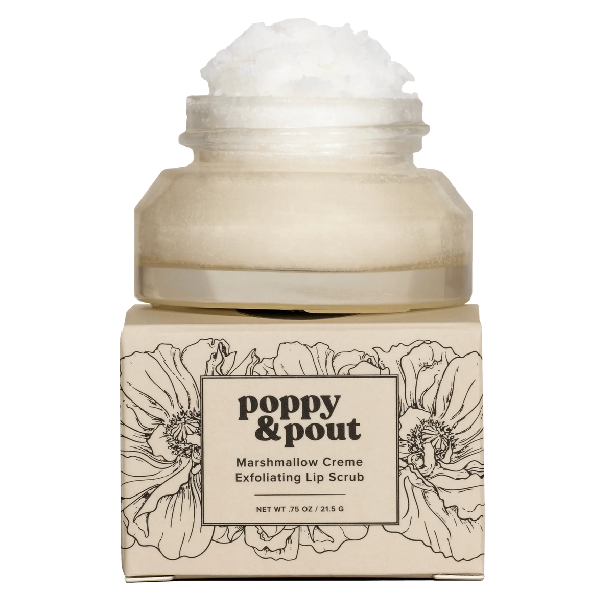 POPPY & POUT LIP SCRUB MARSHMELLOW CREME