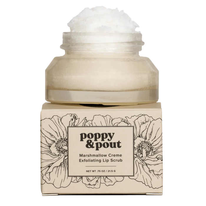 POPPY & POUT LIP SCRUB MARSHMELLOW CREME