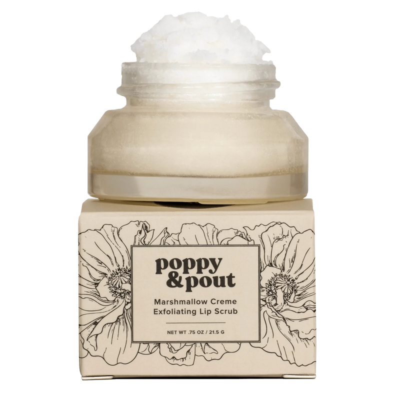 POPPY & POUT LIP SCRUB MARSHMELLOW CREME