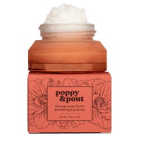 POPPY & POUT LIP SCRUB POMEGRANATE PEACH