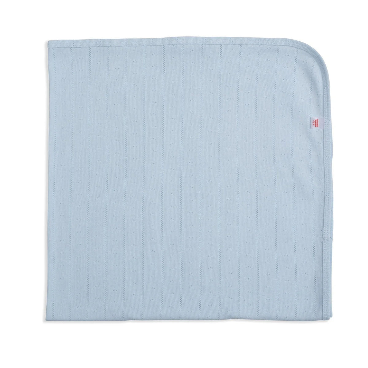 MAGNETIC ME LOVE LINES BLUE ORGANIC COTTON BLANKET