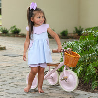 TROTTER STREET PENELOPE BLOOMER SET LIGHT BLUE STRIPE/LAVENDER