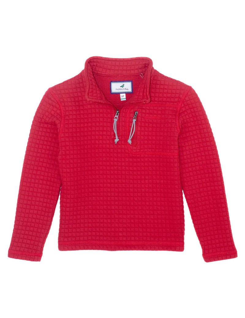 PROPERLY TIED DELTA PULLOVER TRUE RED
