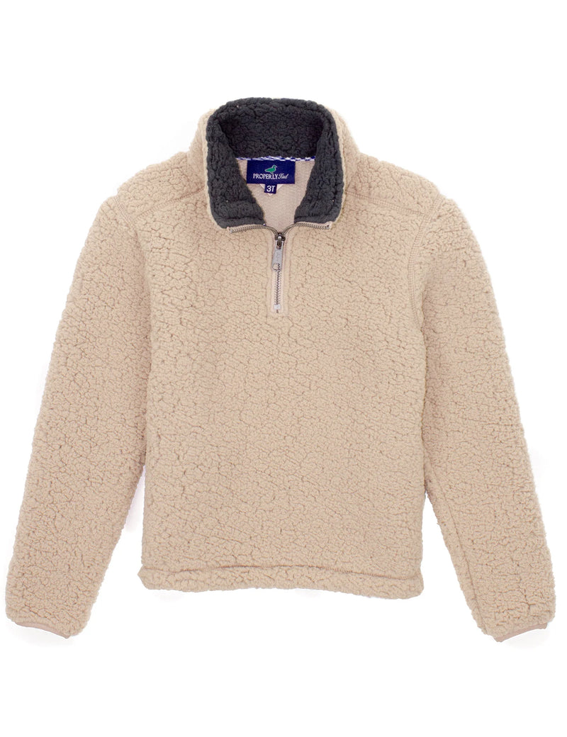 PROPERLY TIED BOYS KENSINGTON PULLOVER TAN