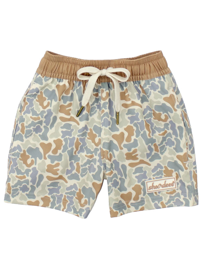 BOYS SHORDEES SWIM TRUNK FIELD CAMO