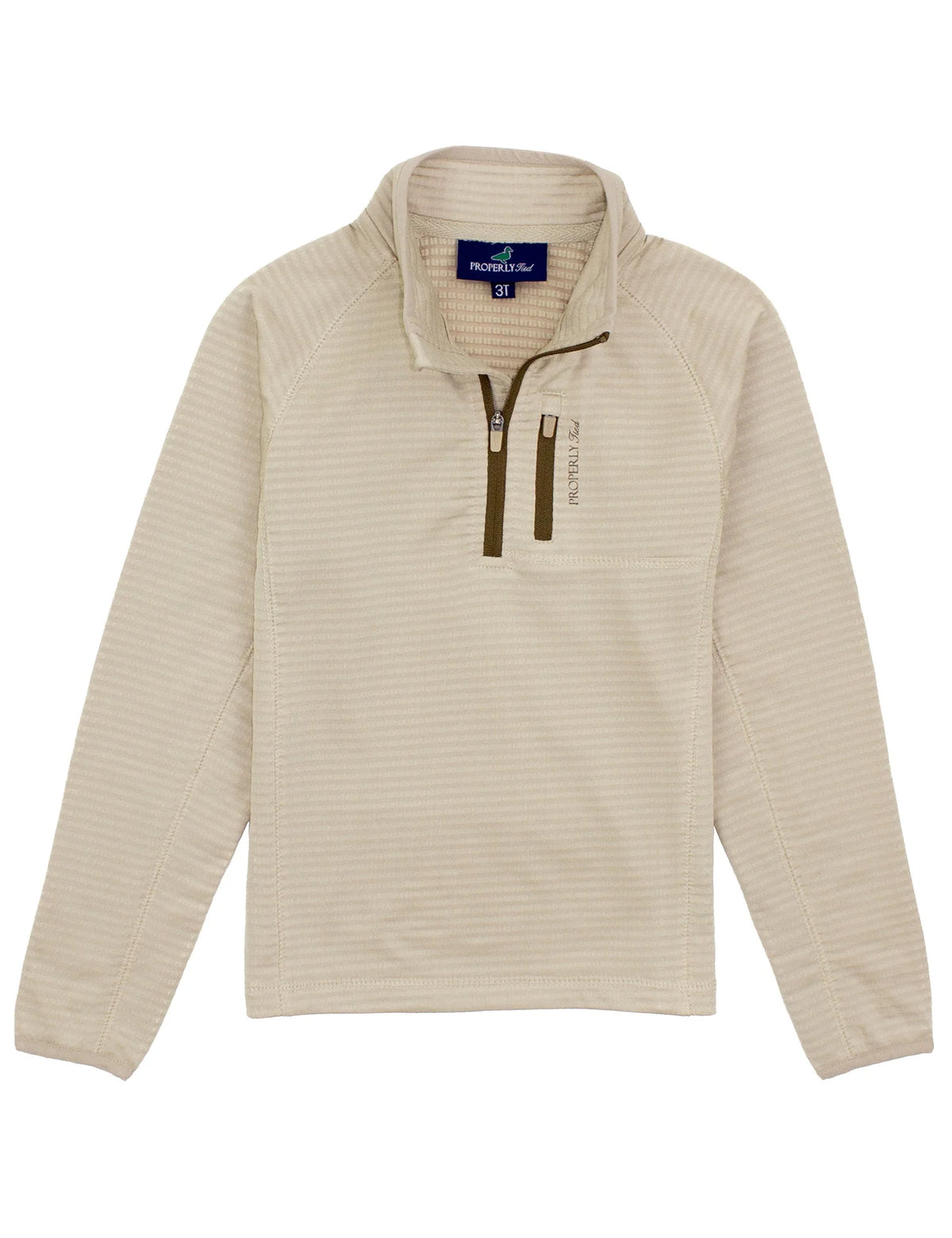 PROPERLY TIED LD BOYS FAIRHOPE PULLOVER KHAKI