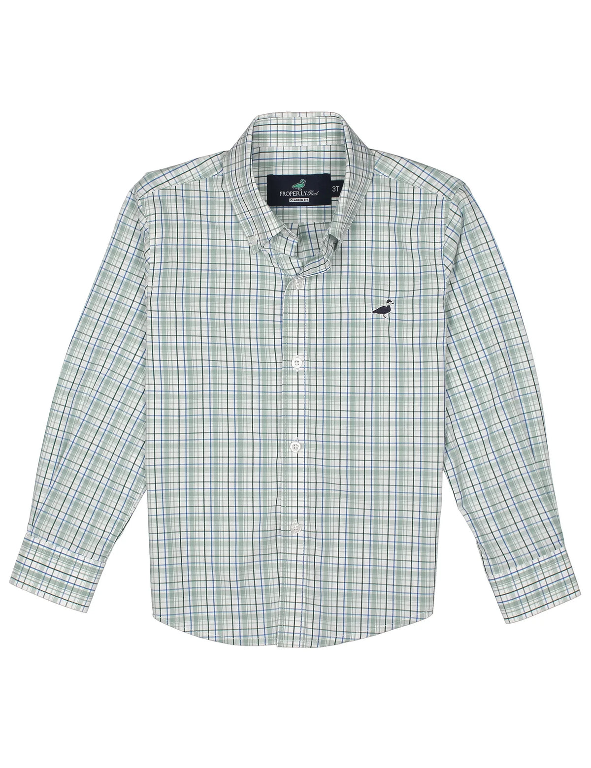 Boys Seasonal Sportshirt Sage Stream
