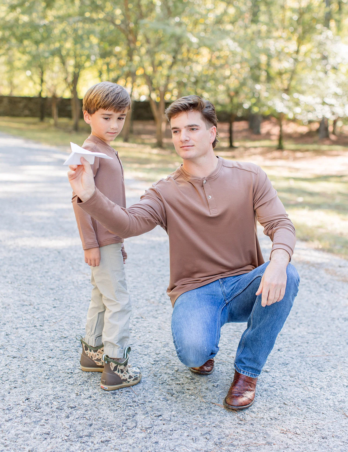 Boys Shoreline Henley Walnut