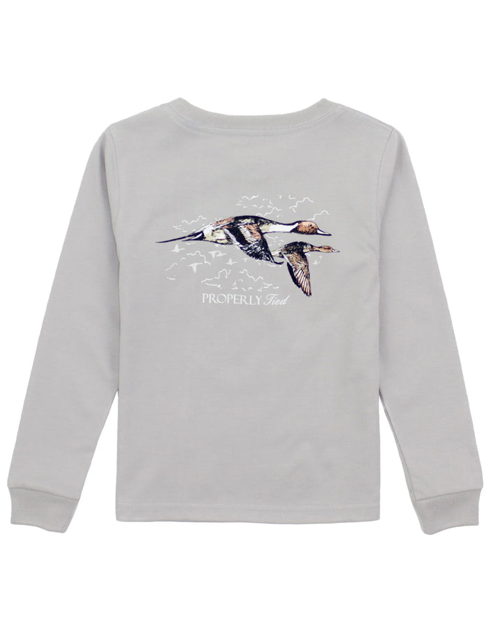 PROPERLY TIED LD BOYS PINTAILS LS ICE GREY