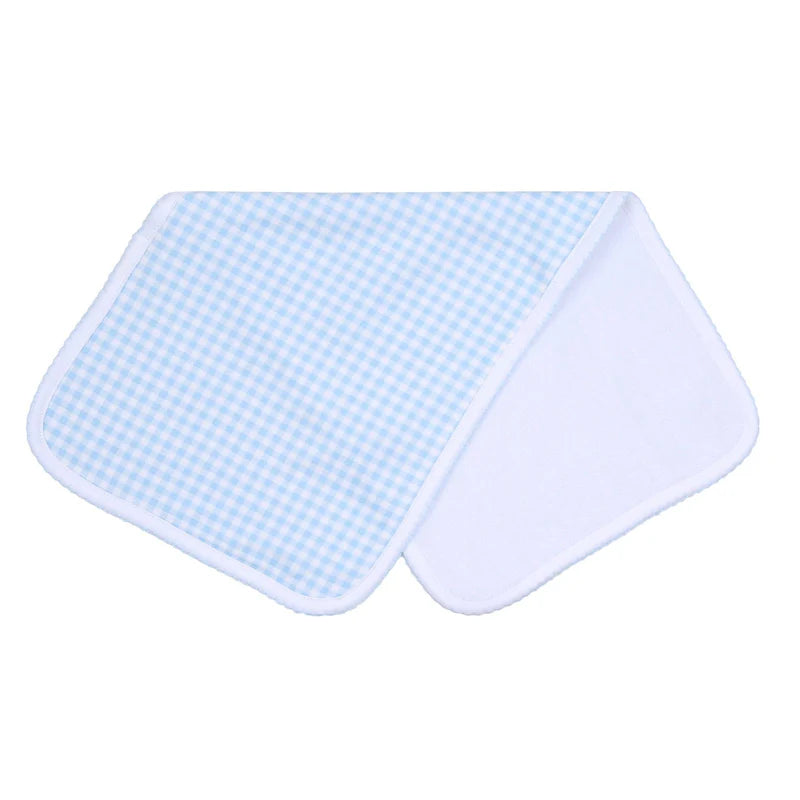 MAGNOLIA BABY BABY CHECKS BLUE BURP CLOTH