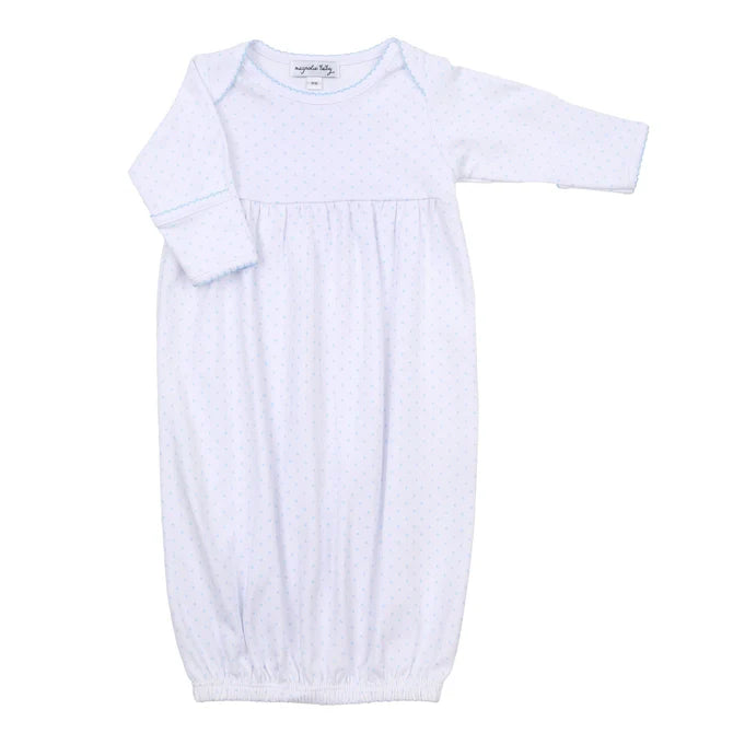 MAGNOLIA BABY MINI DOTS GOWN BLUE