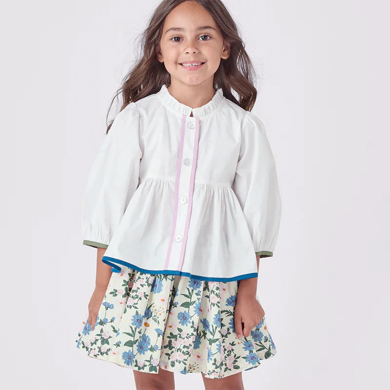 PINK CHICKEN GIANNA SKIRT MELON DAISY FLORAL