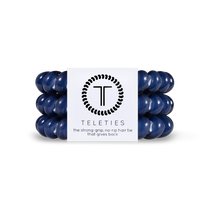 TELETIES NANTUCKET NAVY LARGE HAIR TIES