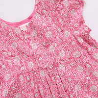 PINK CHICKEN GIRLS ADELE DRESS HOT PINK GARDEN