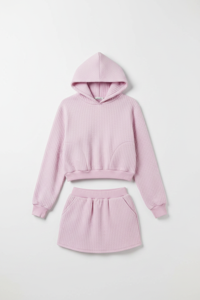 Pink Quilted Set Flat Lay