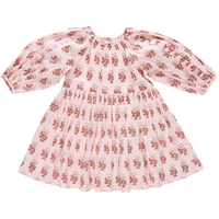 PINK CHICKEN GIRLS KATYA DRESS PINK FLOWER DROP