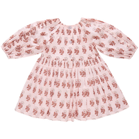 PINK CHICKEN GIRLS KATYA DRESS PINK FLOWER DROP