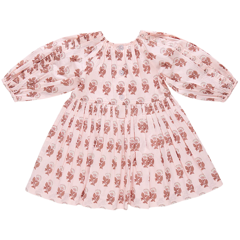 PINK CHICKEN GIRLS KATYA DRESS PINK FLOWER DROP