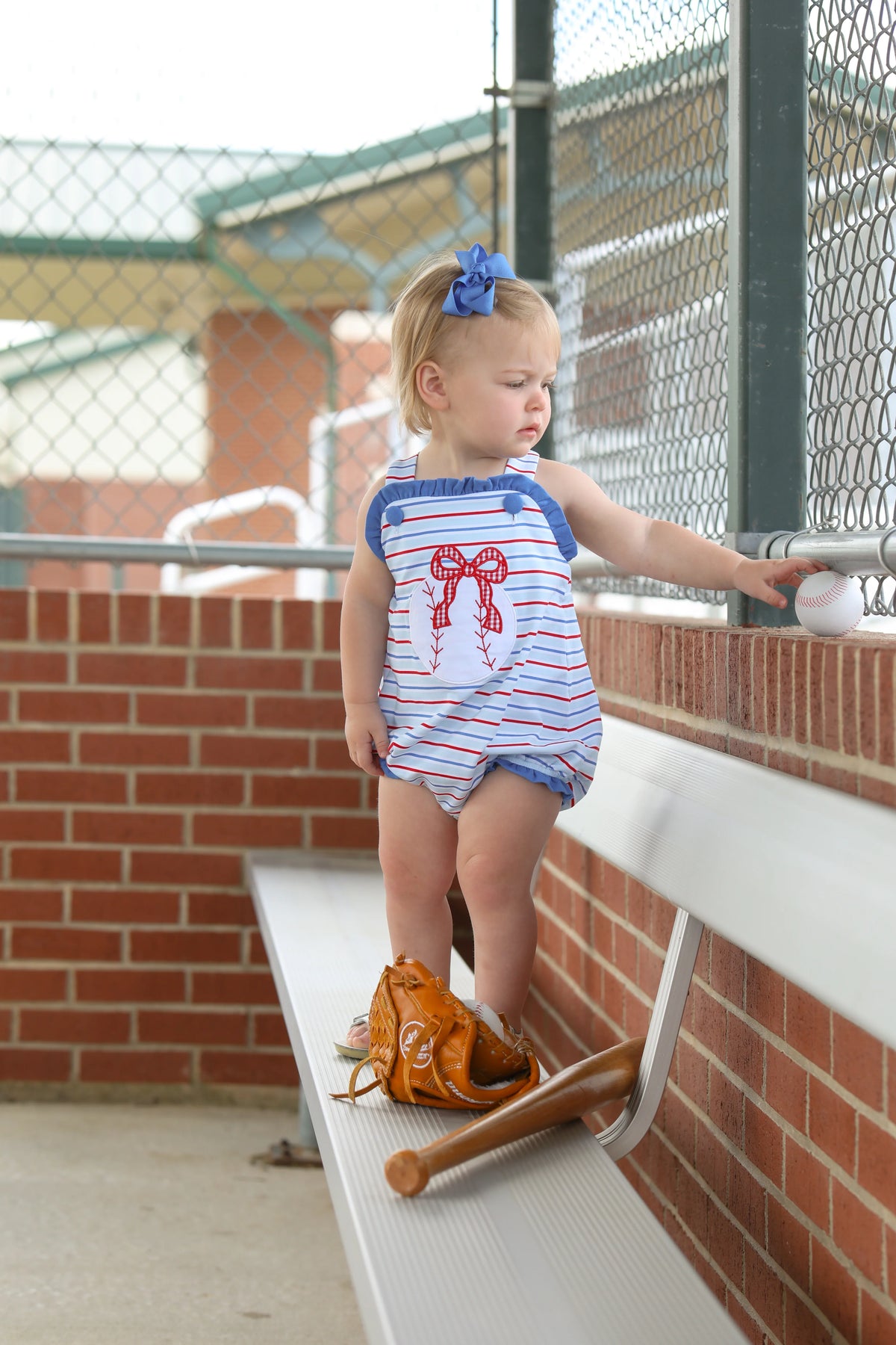 PLAY BALL RUFFLE SUNSUIT