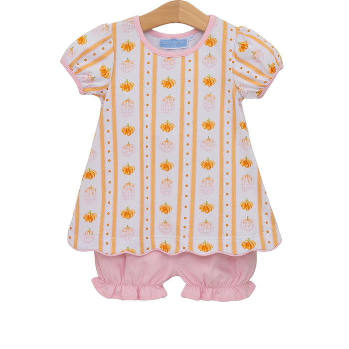Pumpkin Patch Scalloped Bloomer Set