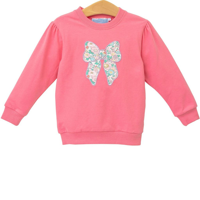 TROTTER STREET FRENCH TERRY PULLOVER BOW