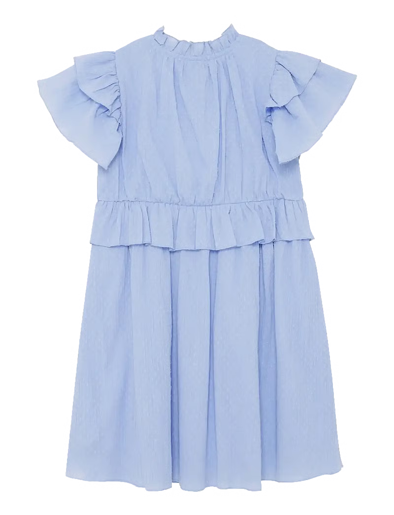 DOBBY DRESS BLUE LUSTRE