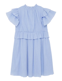DOBBY DRESS BLUE LUSTRE