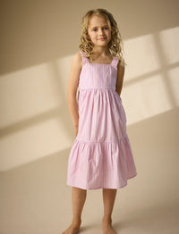 POPLIN DRESS ROSE PINK