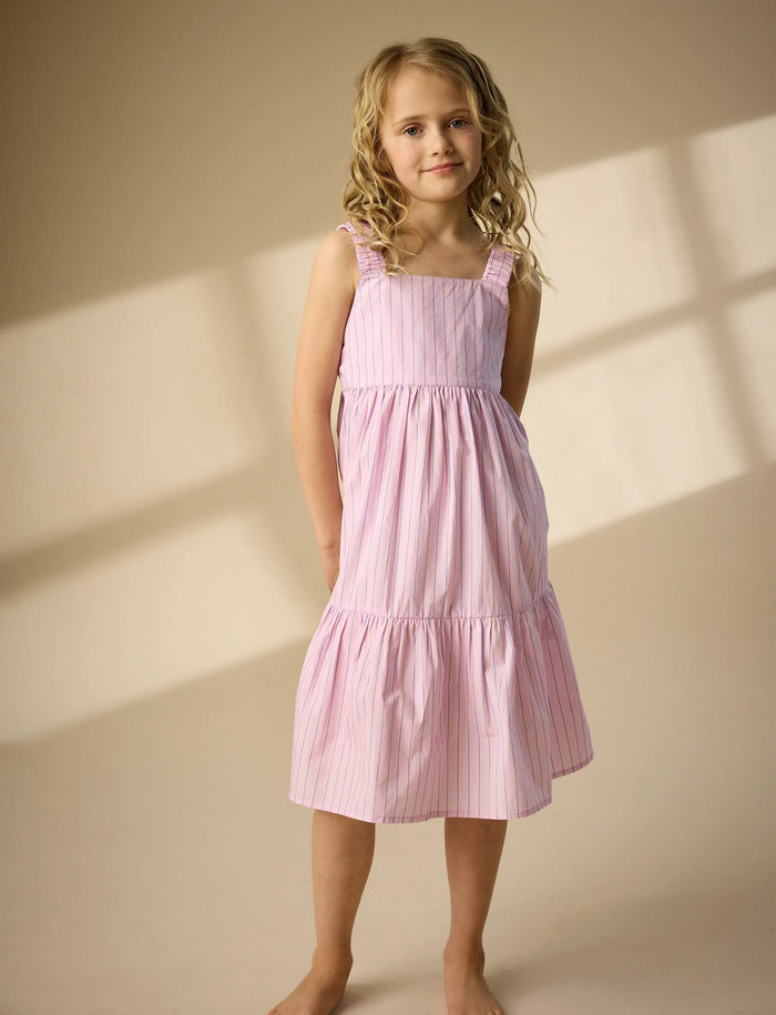 POPLIN DRESS ROSE PINK