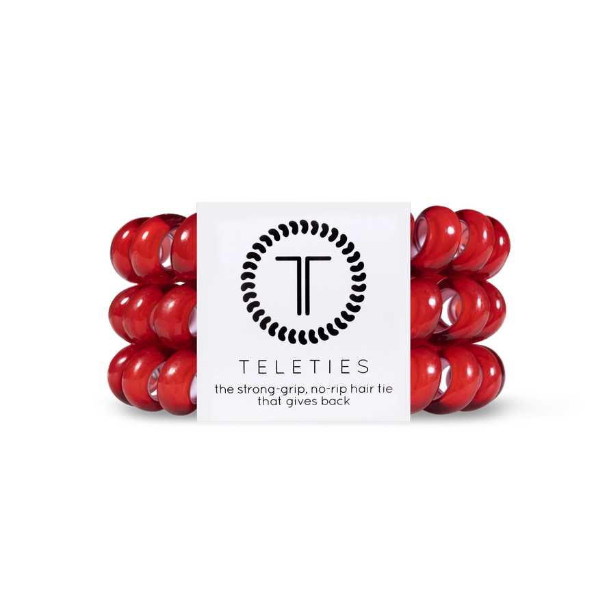 TELETIES SCARLET RED SMALL HAIR TIES