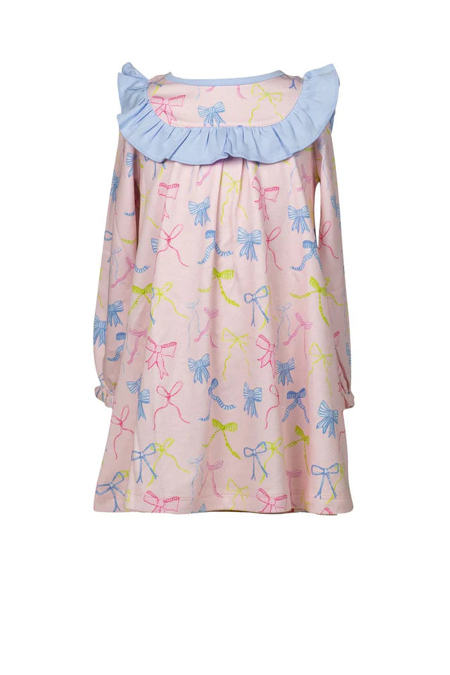 THE PROPER PEONY RIBBON PARTY LONG SLEEVE DRESS