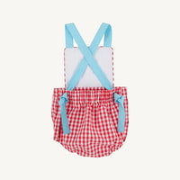 Sayre Sunsuit Richmond Red With Belhaven Blue