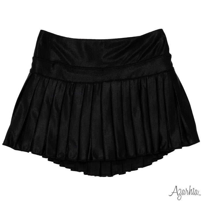 Mini Pleated Skort in Black Shimmer