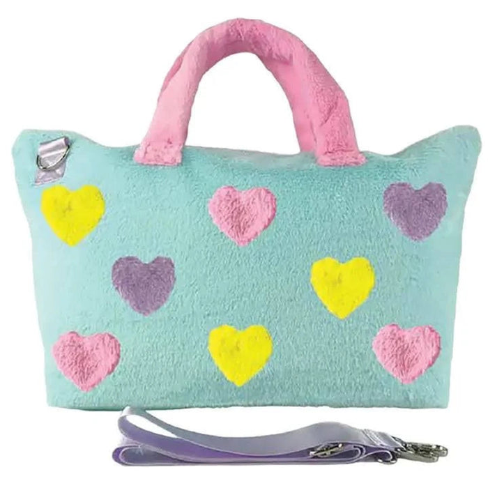 Hearts Color Block Overnight Bag