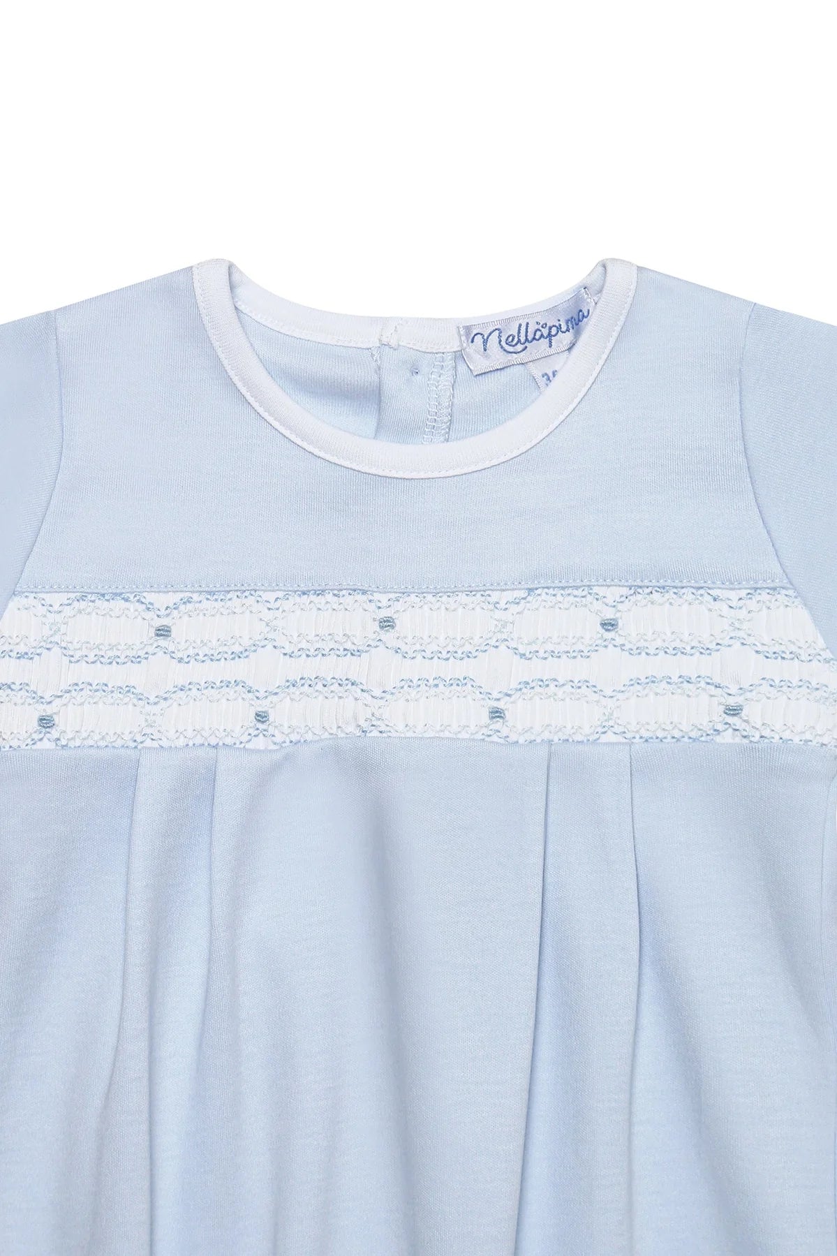 Nellapima Signature Smocked Boys Gown Blue
